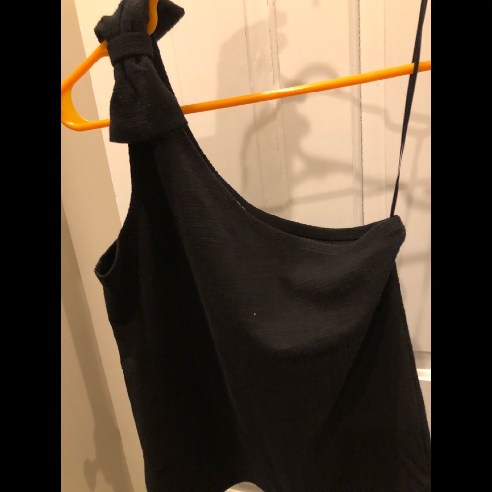 NWT J Crew One-Shoulder Bow Top